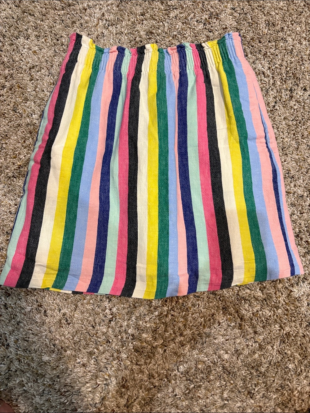 J. Crew Rainbow Striped A-Line Skirt